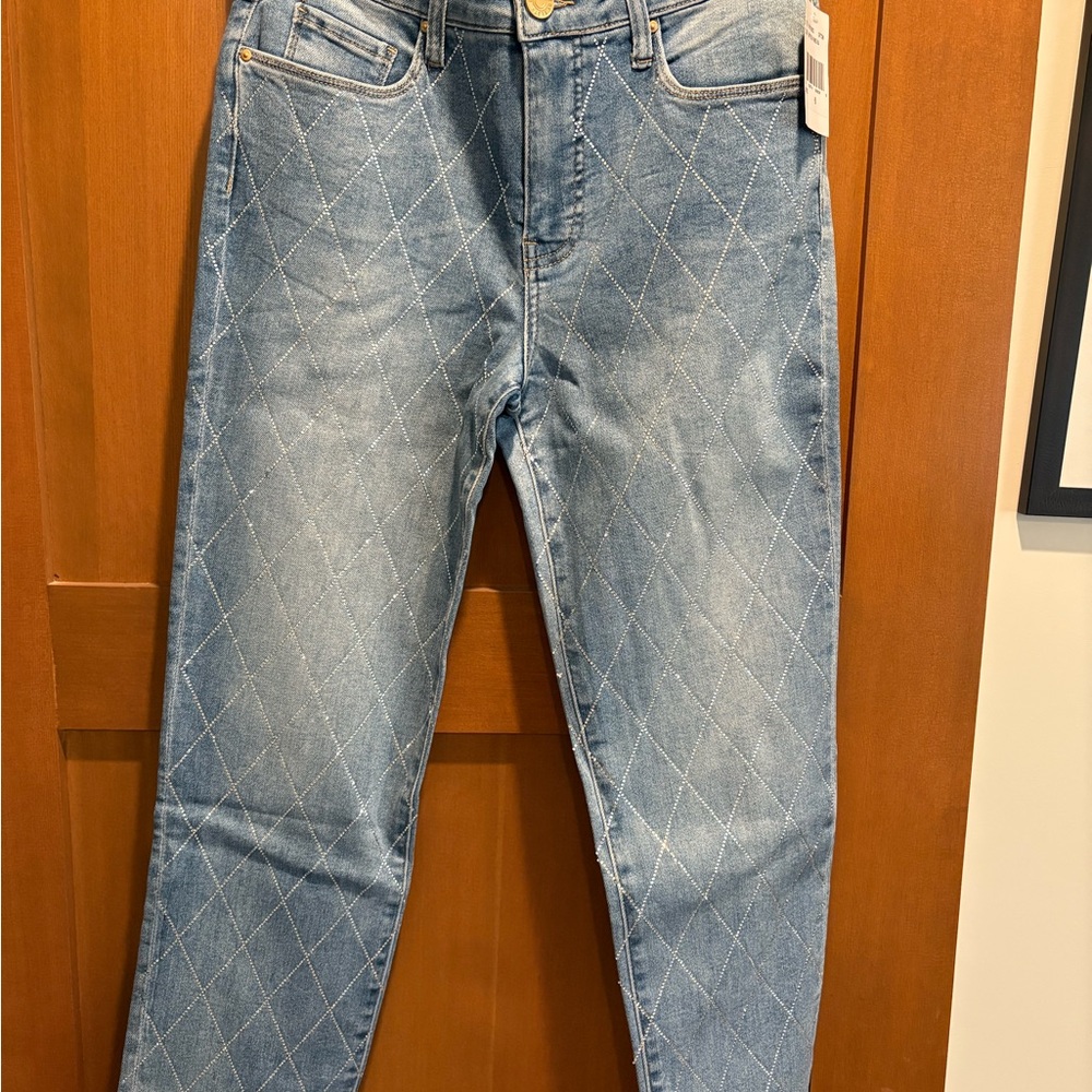 Sparkling Kut from the Kloth Blue Ankle Cropped Jeans